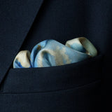 Battle of Britain Paul Nash silk pocket square by Otway & Orford folded in top pocket