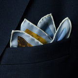 Battle of Britain Paul Nash silk pocket square by Otway & Orford folded in top pocket