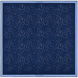 Chronos watch dial design silk pocket square in navy blue by Otway & Orford