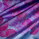 'Dot Dash' polka dot silk pocket square in blue with mauve & pink by Otway & Orford