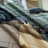 'Heritage in Motion' off-roader silk pocket square by Otway & Orford rippled