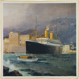 Into the Storm Orford ocean liner silk pocket square by Otway & Orford