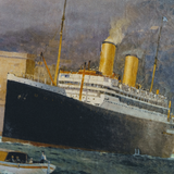 Into the Storm Orford ocean liner silk pocket square by Otway & Orford close up