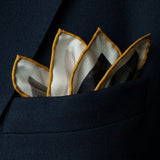 Into the Storm Orford ocean liner silk pocket square by Otway & Orford in top pocket