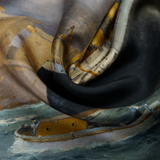 Into the Storm Orford ocean liner silk pocket square by Otway & Orford ripple