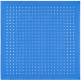 'Luna' polka dot silk pocket square in mid blue by Otway & Orford