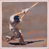 Cricket silk pocket square in brown by Otway & Orford