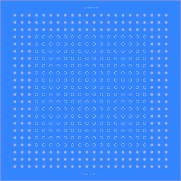 'Luna' polka dot silk pocket square in pale blue (42 x 42cm)
