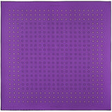 Luna polka dot silk pocket square in purple with purple and lilac dots by Otway & Orford